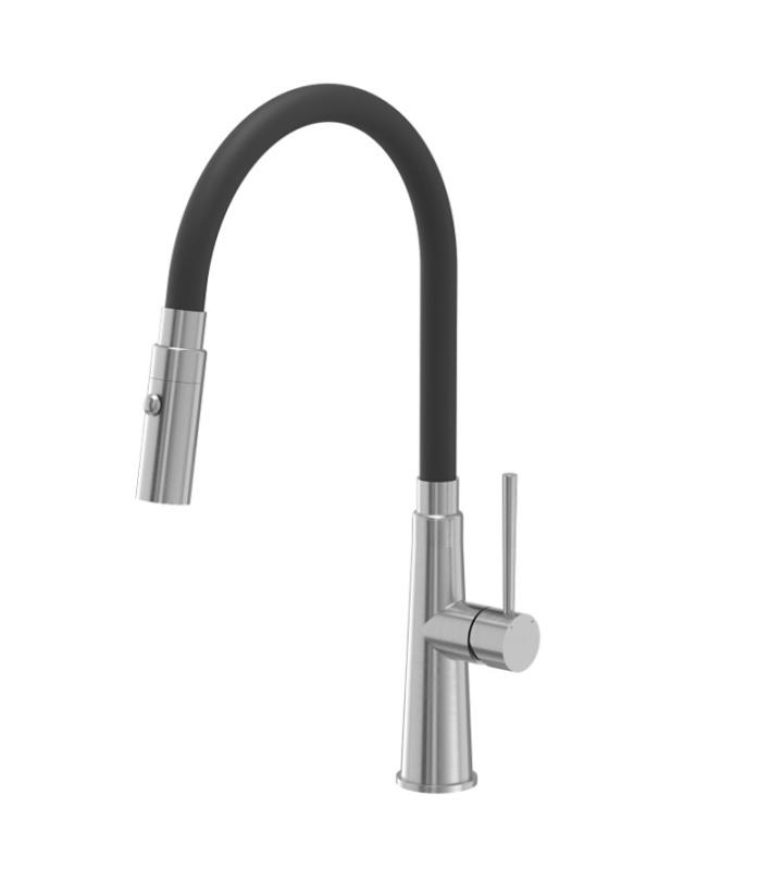 Quadron Slavina GINA 3922505_BSBL, Čelična, Pomični izliv, Tuš funkcija, Sivo-crna