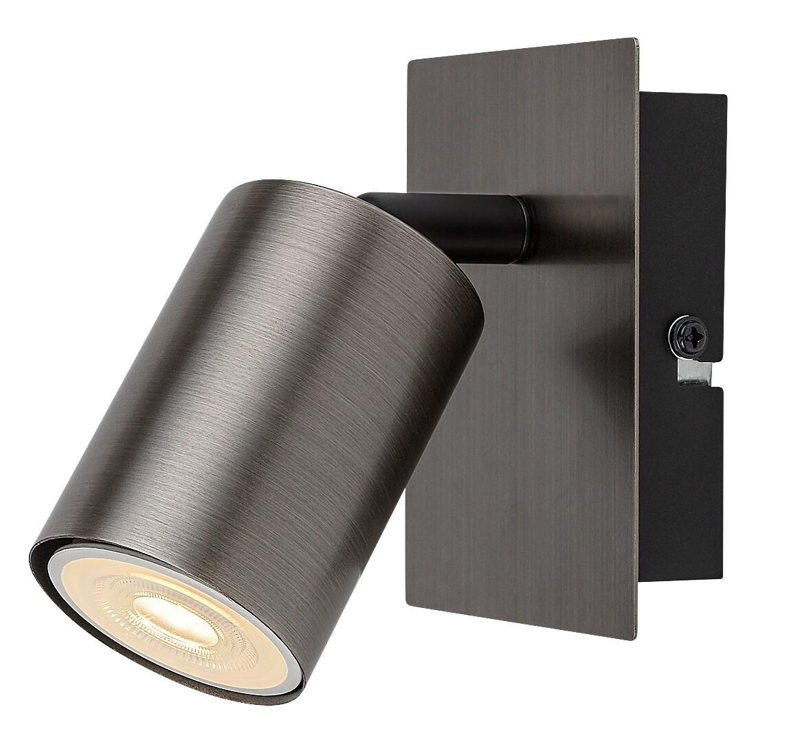 Rabalux Zidna lampa Gerhard, 1xGU10, Sa prekidačem, Siva