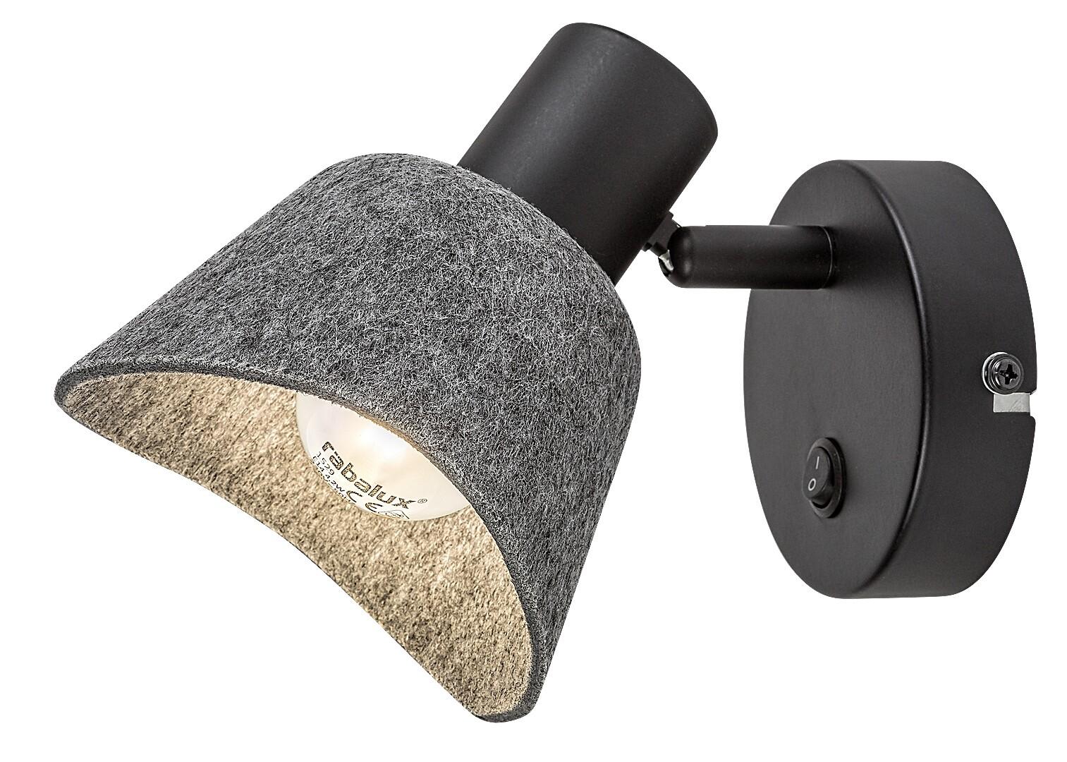 Rabalux Zidna lampe Farelia, 1xE14, Siva