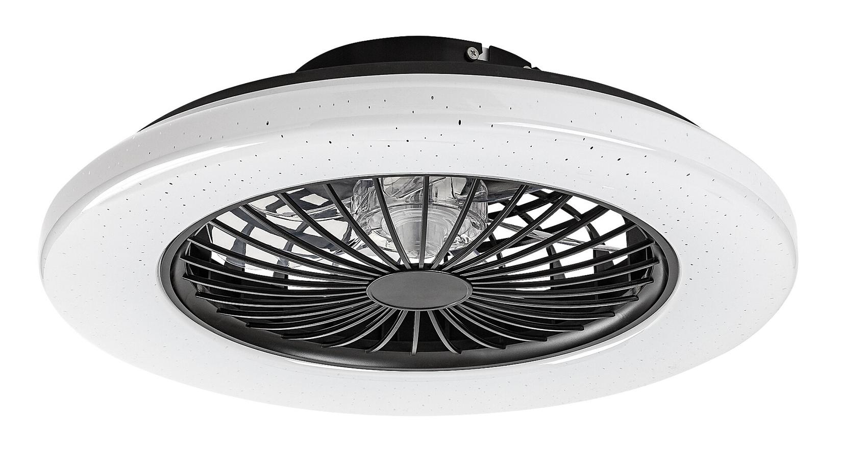 Rabalux Plafonjera sa ventilatorom Dalfon2, 48W, 48,5cm, 3000-6000K, Crno-bela