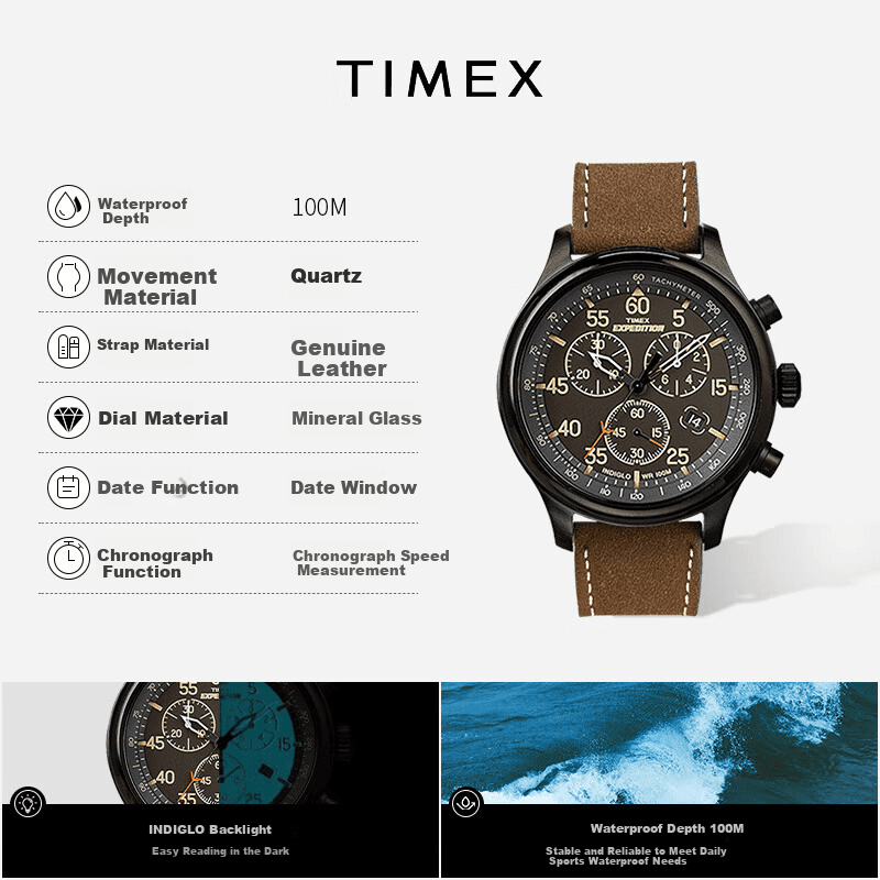 Timex Muški sat T49905, Braon