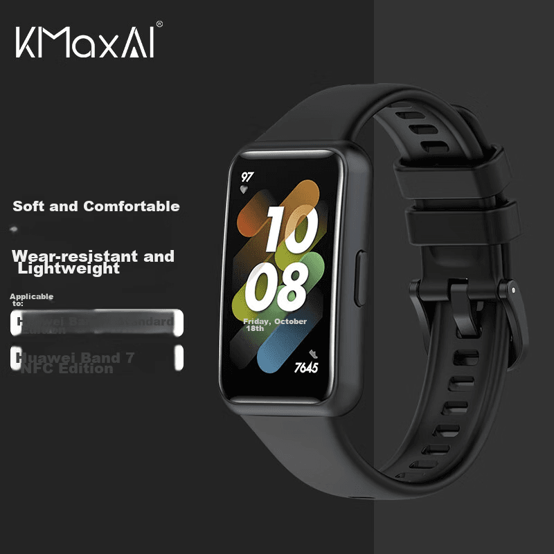 KMaxA Zamenski kaiš za Huawei Band 7, Crni