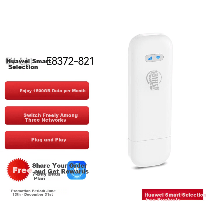 Huawei Smart Selection Prenosivi ruter 4G WiFi E8372-821, Beli