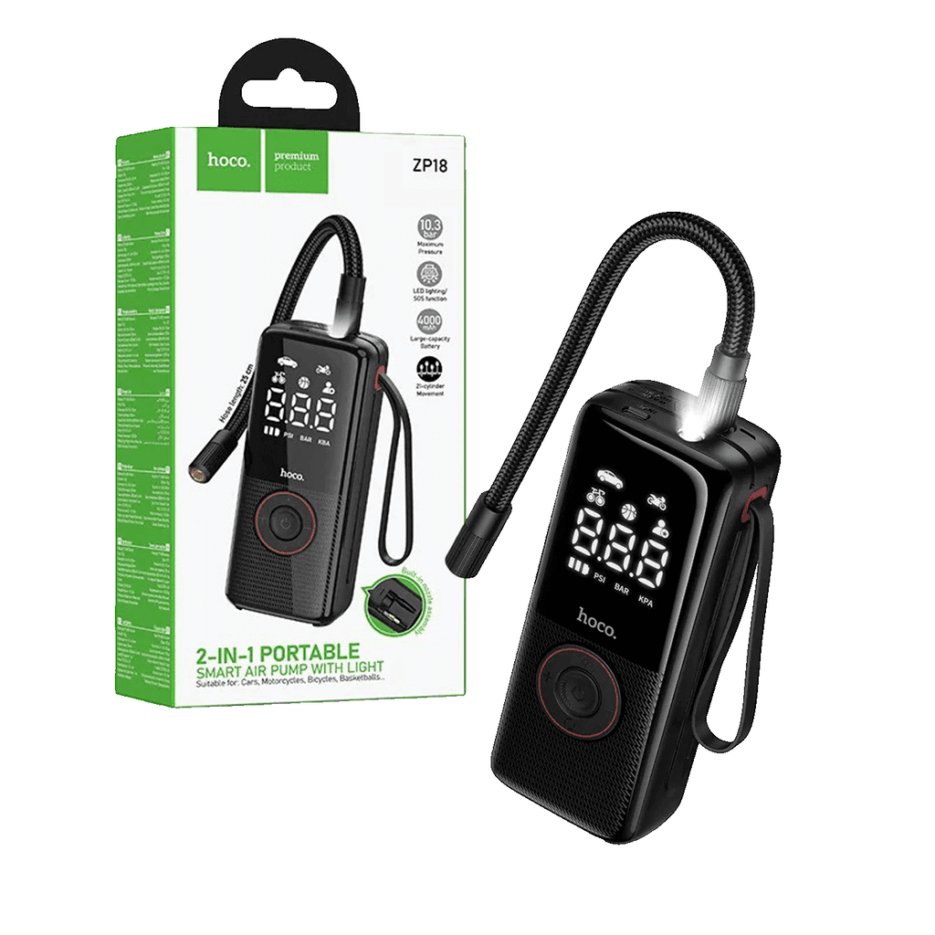 Hoco kompresor ZP18, 3 bara, 4000 mAh