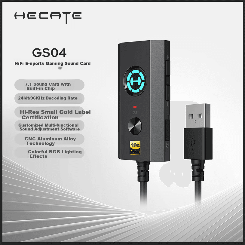 Edifier Gaming audio adapter HECATE GS04 USB na 3.5mm eksterni 7.1, Crni