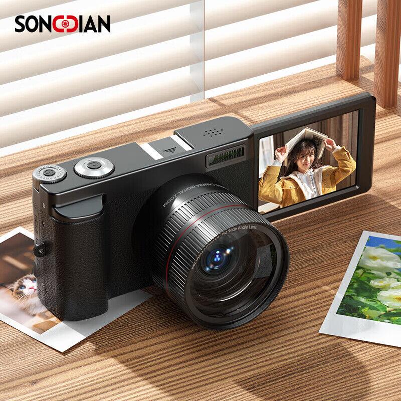 SONGDIAN Digitalni fotoaparat DC101AF, 16 GB, Crni