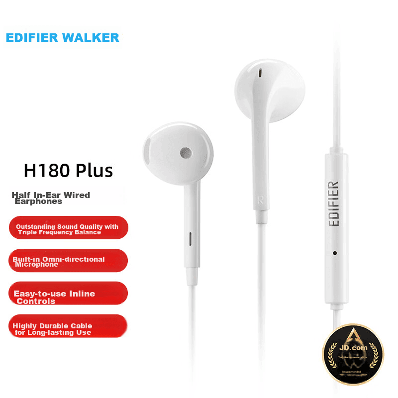 Edifier Slušalice H180Plus, Žičane, Bele