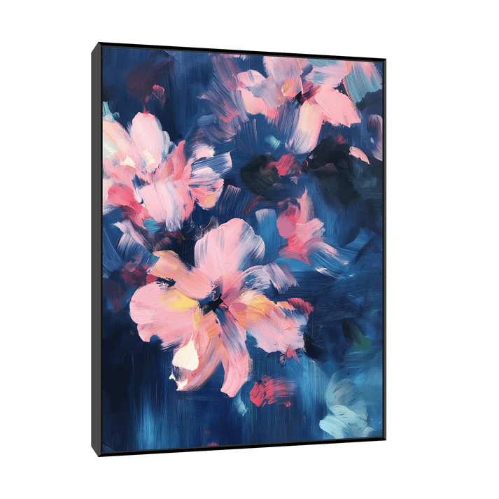 Canvas Slika na platnu Cveće pored ograde, Sa ramom, 30 x 40 cm, Crni