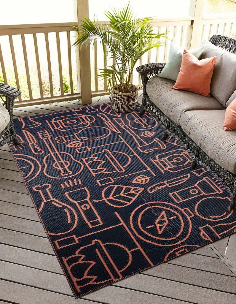 Conceptum Hypnose Tepih Savana 8810, 90x180 cm, Crno-narandžasti