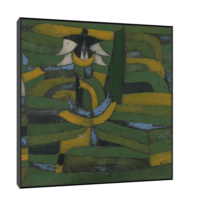 Canvas Slika na platnu White Blossom in the Garden, Paul Klee, Sa ramom, 50 x 50 cm, Crni