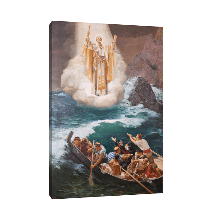Canvas Slika na platnu Sveti Nikola spašava brodolomnike, Uroš Predić, Bez rama, 80 x 120 cm