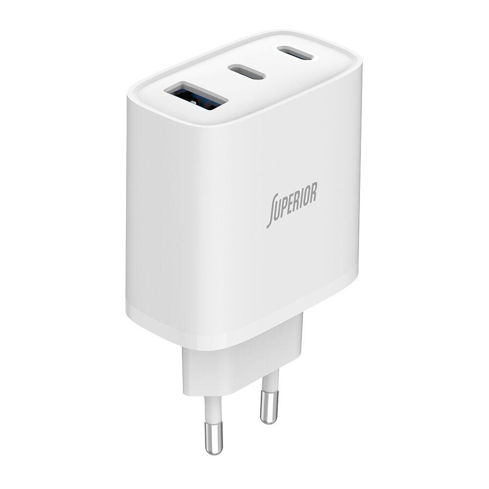 Superior Kućište punjača SU-6505ACCL, 65W, GaN, Fast PD, USB, Belo