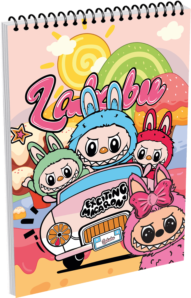 Moja knjižara Blok za beleške, Mala spirala, A6/50 La Bubu, Set od 10 komada