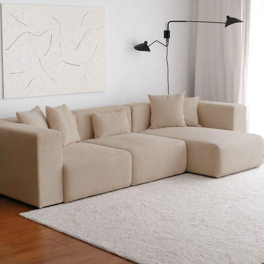 Atelier del Sofa Ugaona garnitura Yolo, 110x305x68 cm, Bež
