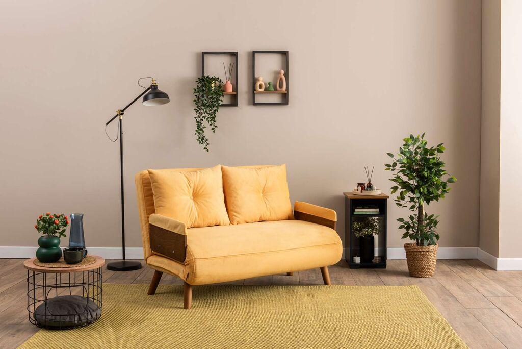 Atelier del Sofa Dvosed na razvlačenje Cosmo, 190x120x82cm, Žuti