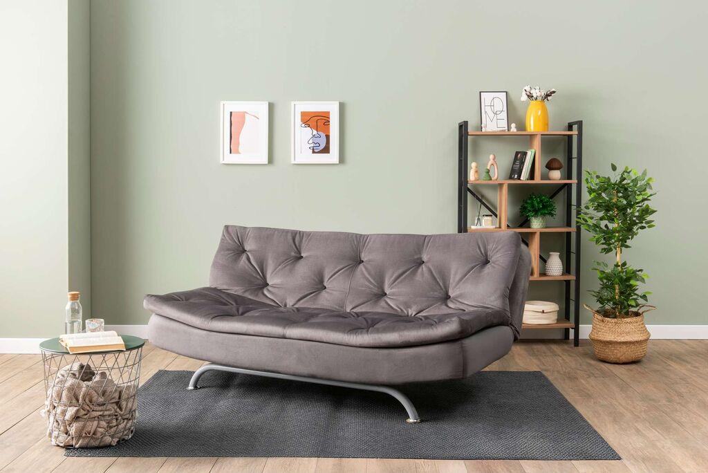 Atelier del Sofa Trosed na razvlačenje Rivo, 185x63x82cm, Tamnosivi