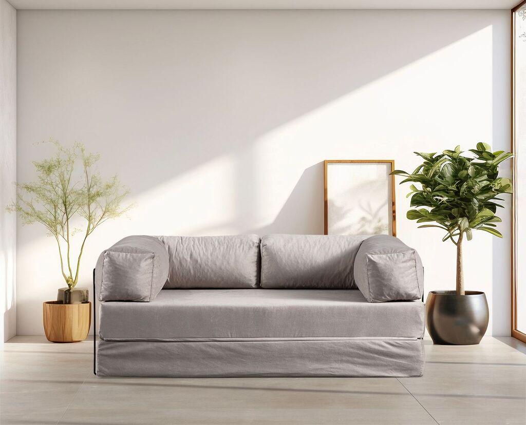 Atelier del Sofa Dvosed na razvlačenje Via Con, 200x80x100cm, Sivi