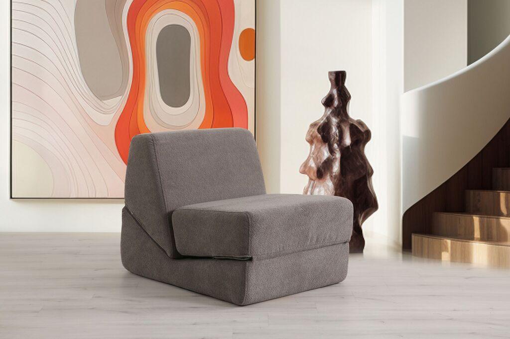 Atelier del Sofa Fotelja na razvlačenje Origami, 100x70x70cm, Tamnosiva