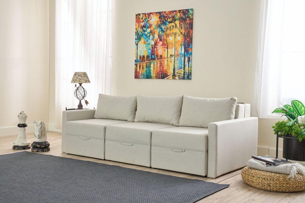 Atelier del Sofa Trosed na razvlačenje Saros, 230x72x110cm, Beli