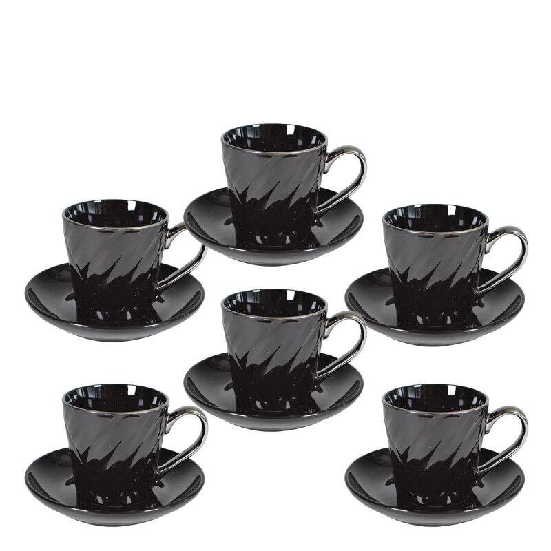 Sigma porcelanski set za kafu 220 ml 6/1 (crni/spreј) RXG-N231453-C