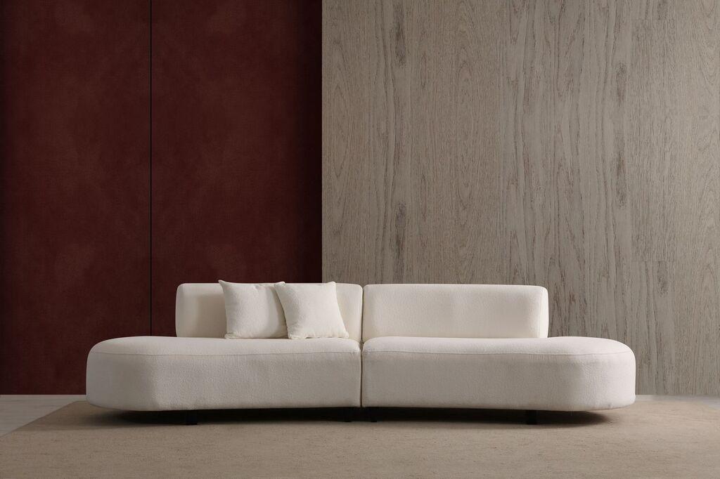 Atelier del Sofa Ugaona garnitura Pars Cream, 100x70x300 cm, Bež