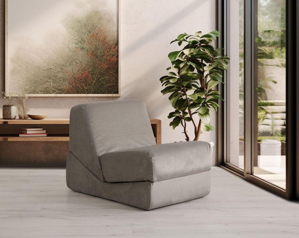 Atelier del Sofa Fotelja na razvlačenje Origami, 100x70x70cm, Siva