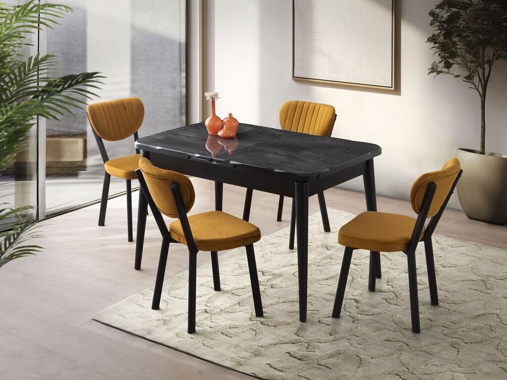 Hanah Home Trpezarijski sto Crea - 2941, 130x75x80 cm, Crni