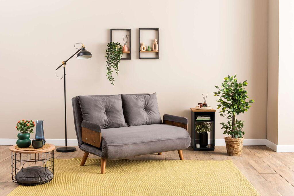 Atelier del Sofa Dvosed na razvlačenje Cosmo, 190x120x82cm, Tamnosivi