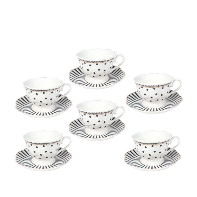 Sigma porcelanski set za kafu 6/1 (tuf/crna) JH-COF6-6269