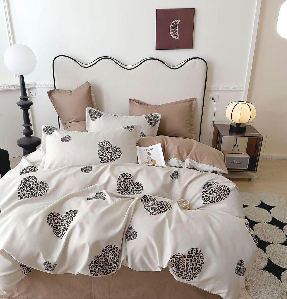 Minnah Dream Set posteljine Ombre, 160x220cm, Belo-krem