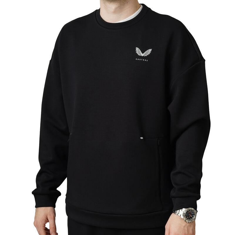 Kastore dukserica za putovanja za muškarce, crna