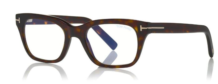 TOM FORD Okvir za naočare 0FT5536-B 5253, Blue block, Ženski, Braon