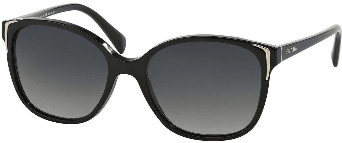 PRADA Ženske naočare za sunce 0PR 01OS1AB5W1 55, Polarizovane, Crne