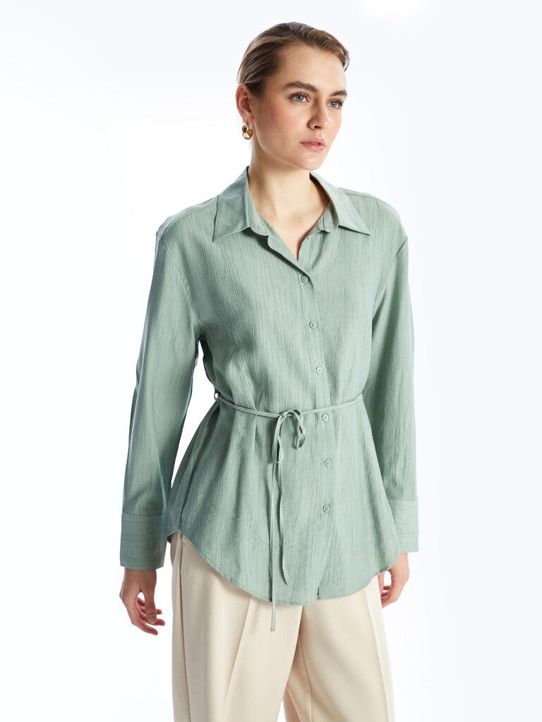 LC Waikiki Ženska košulja, S5BS69Z8-YSD, Regular, Zelena