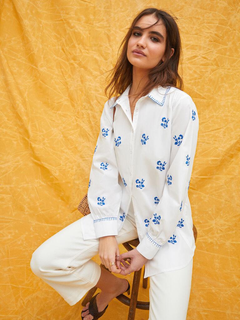 LC Waikiki Ženska košulja, S31665Z8-S23, Regular, Bela