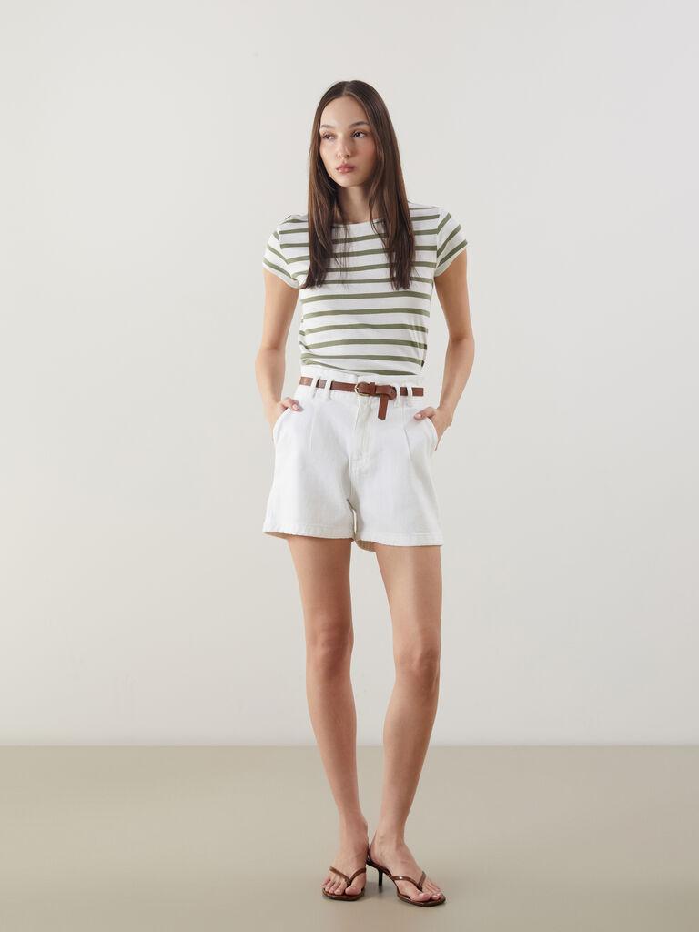 LC Waikiki Ženski šorc, S5GG03Z8-844, Beli