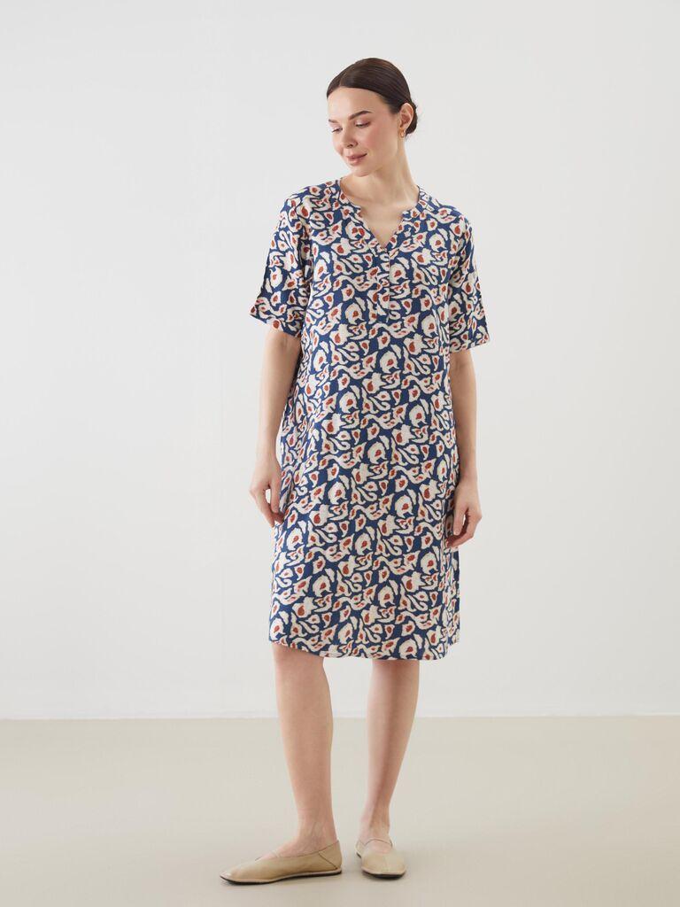 LC Waikiki Ženska haljina, S5K473Z8-LSJ, Mini, Plava