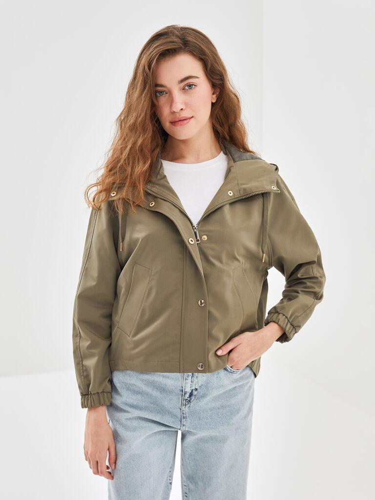 LC Waikiki Ženski mantil, S57977Z8-V37, Regular, Zeleni