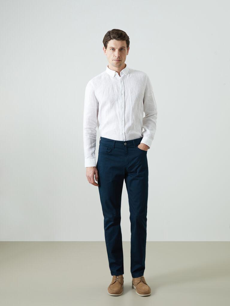 LC Waikiki Muške pantalone S5CV50Z8-KN7, Chino, Teget