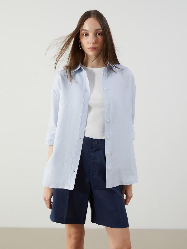 LC Waikiki Ženska košulja, S5K015Z8-FXM, Regular, Svetloplava