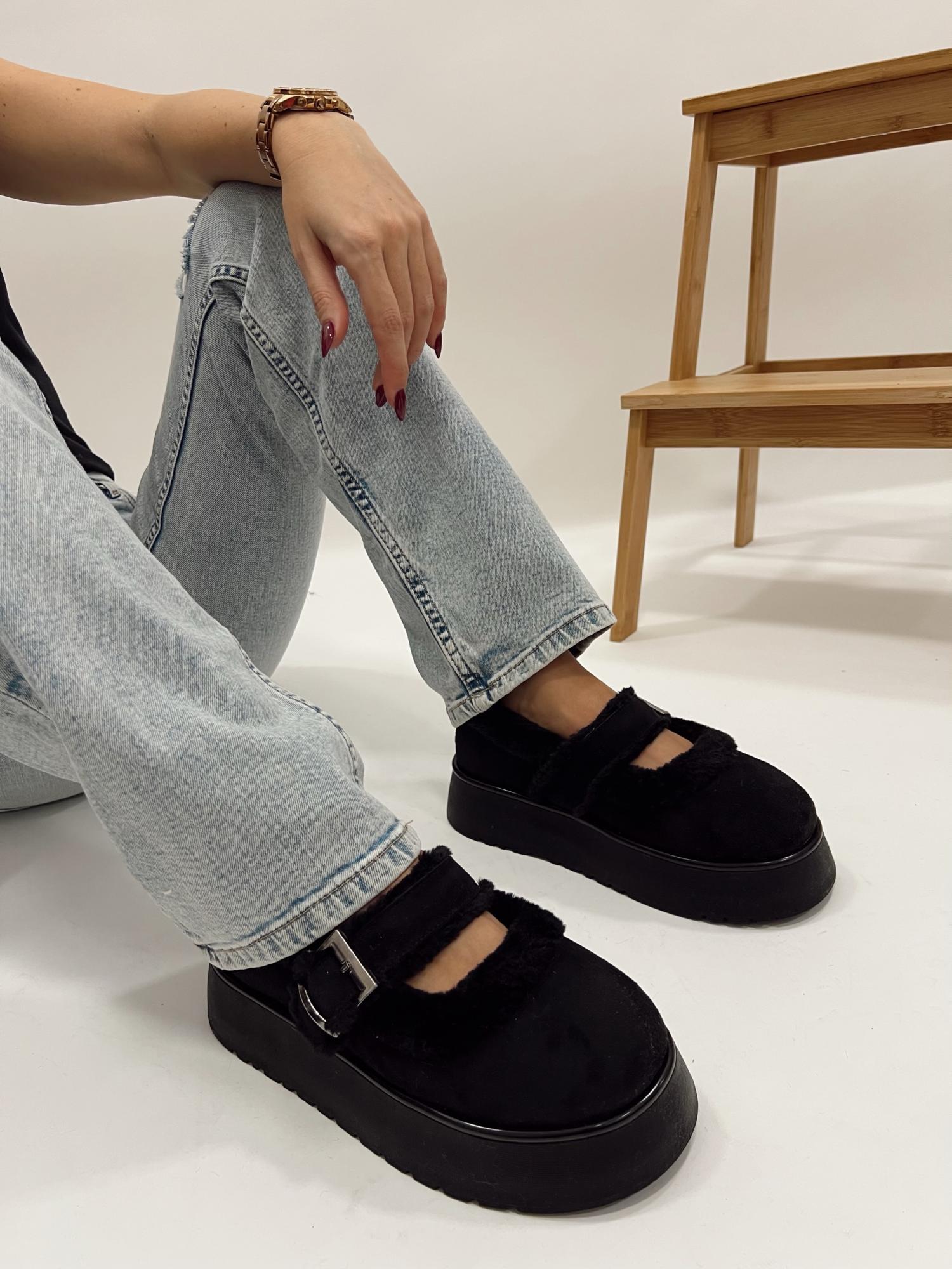 HOP HOP SHOP Ženske cipele E723 sa kaišem, Crne