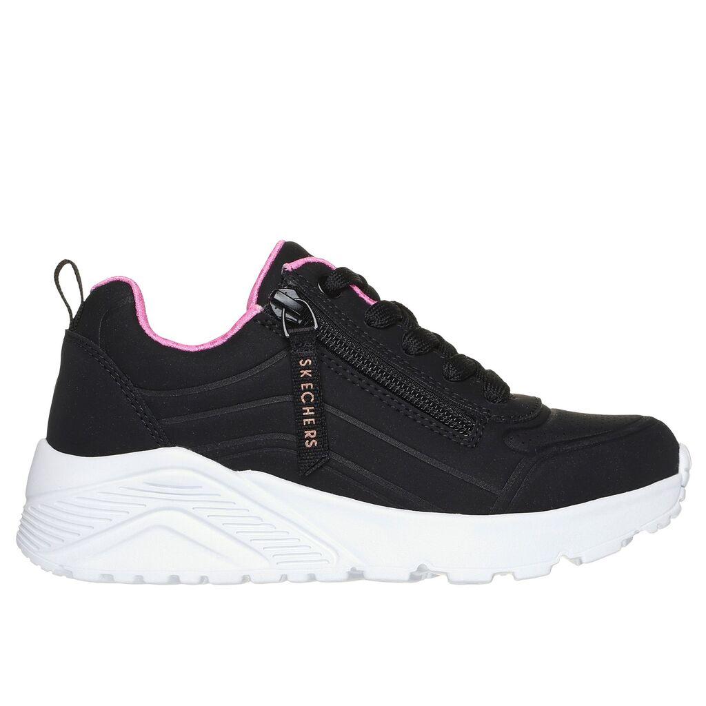 Skechers Patike za devojčice Uno lite Easy zip, Crne