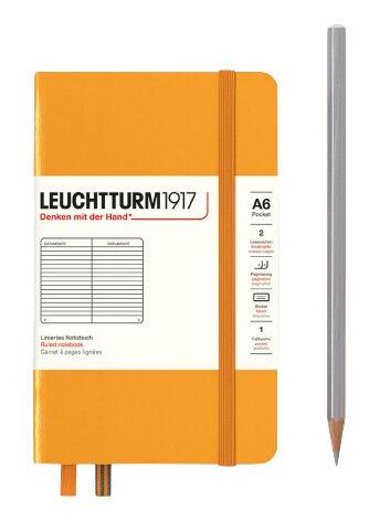 Amphora Agenda A6 Pocket, Leuchtturm, Hardcover, Rising Sun, 185 PG Ruled, Narandžasta