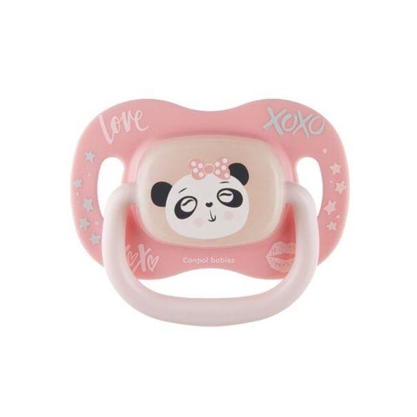 Canpol Babies Silikonska varalica 0-6m Exotic animals Panda. Roze