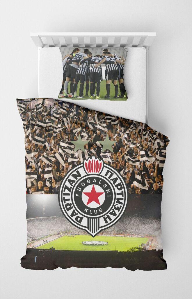 Stefan Dečija posteljina Partizan Stadion,  140x200 cm, Šarena