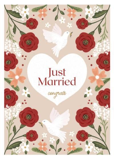 Simply Ollie Čestitka Just Married