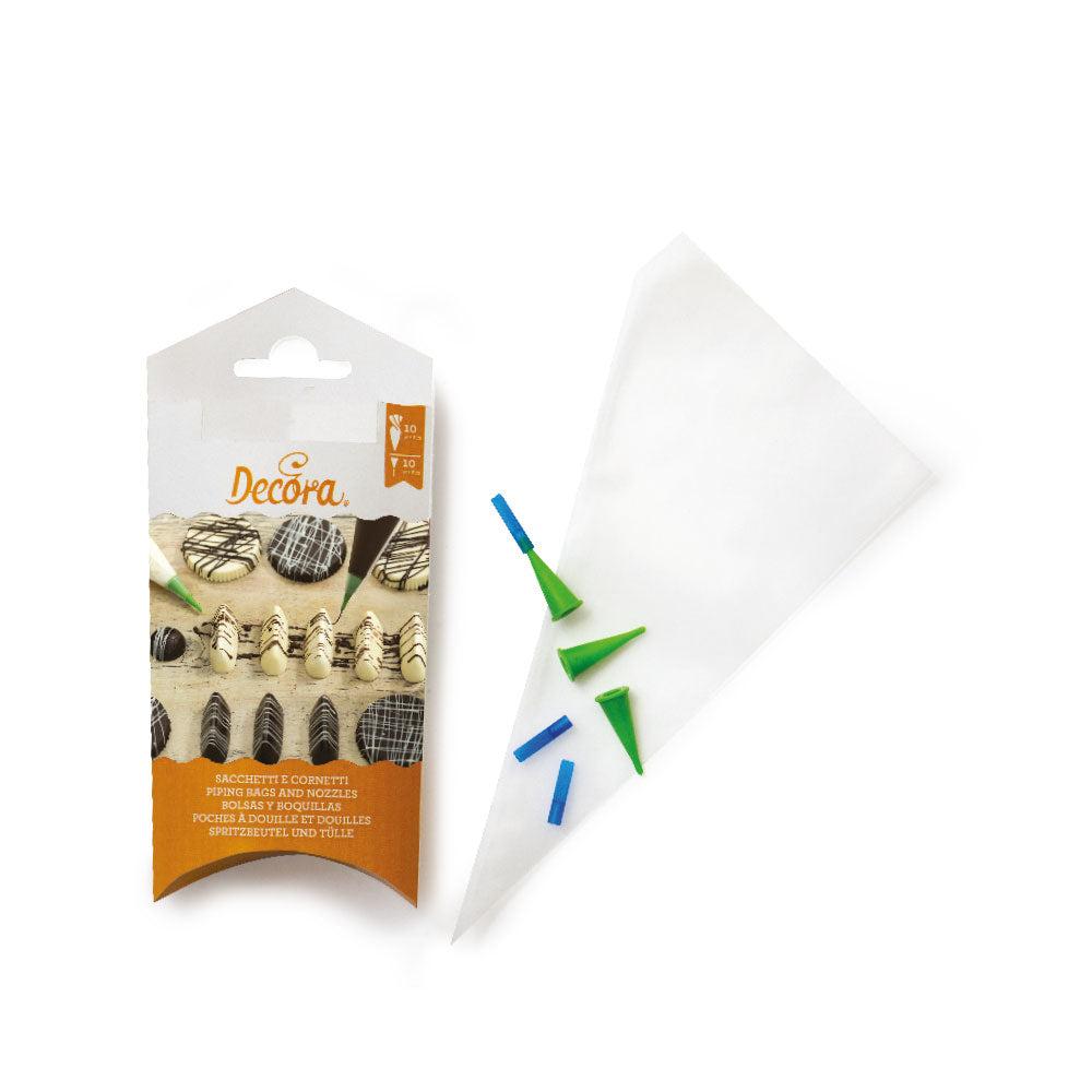 DECORA Set za dekorisanje torti, 10 kesa i 10 alata