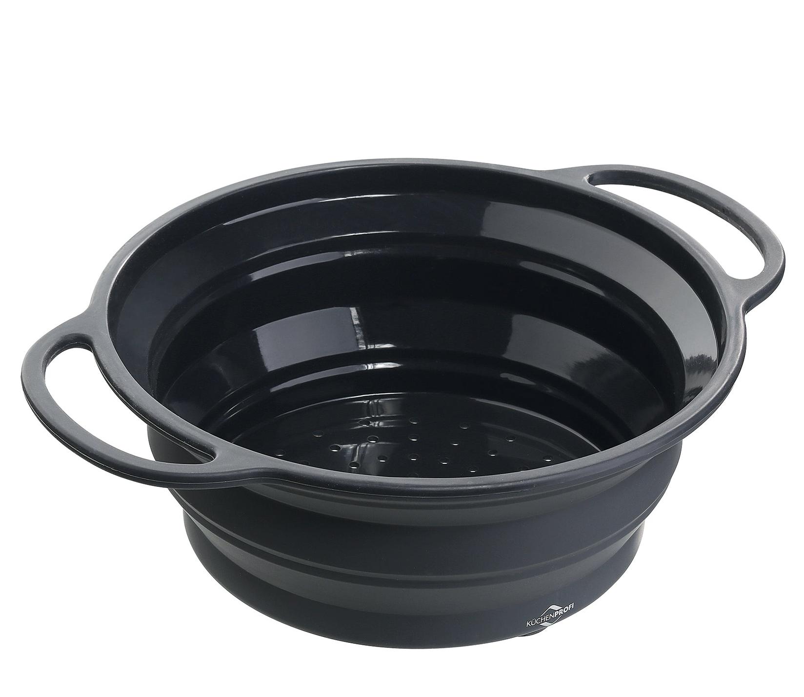 KÜCHENPROFI Sklopiva cediljka, 24cm, Crna Trend