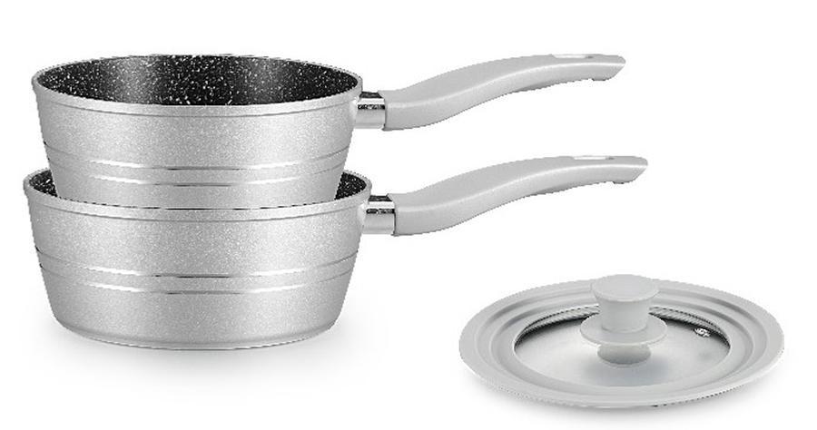 ROYALITY LINE Kaserole set od 2 komada, Siva