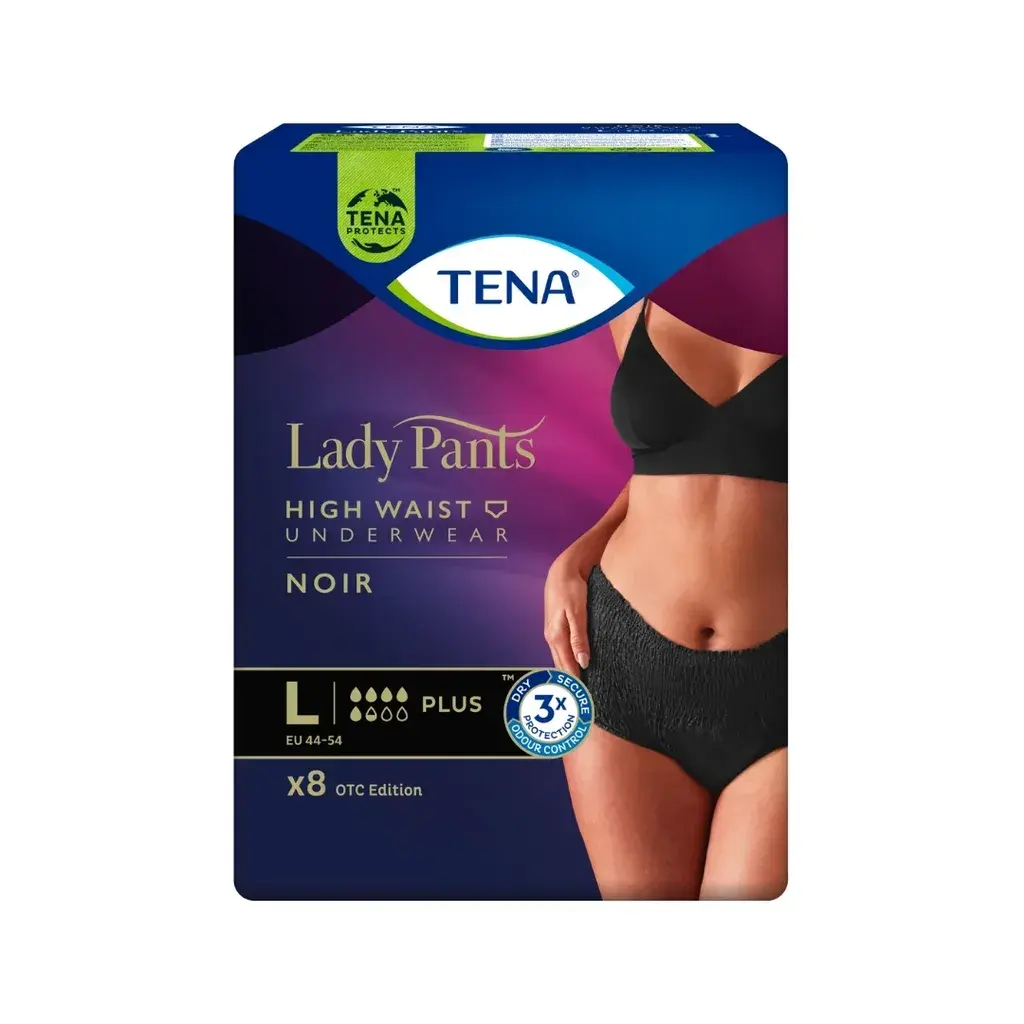 Tena Lady Gacice za inkontinenciju L 8 komada, Crne